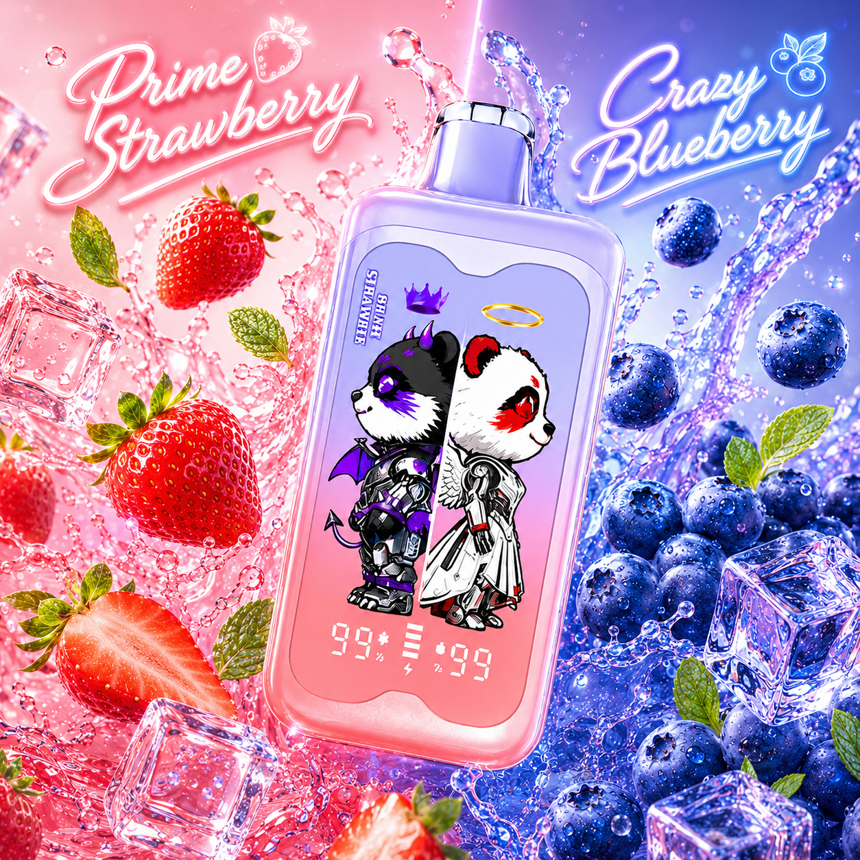 🍓 Prime Strawberry + 🫐 Crazy Blueberry